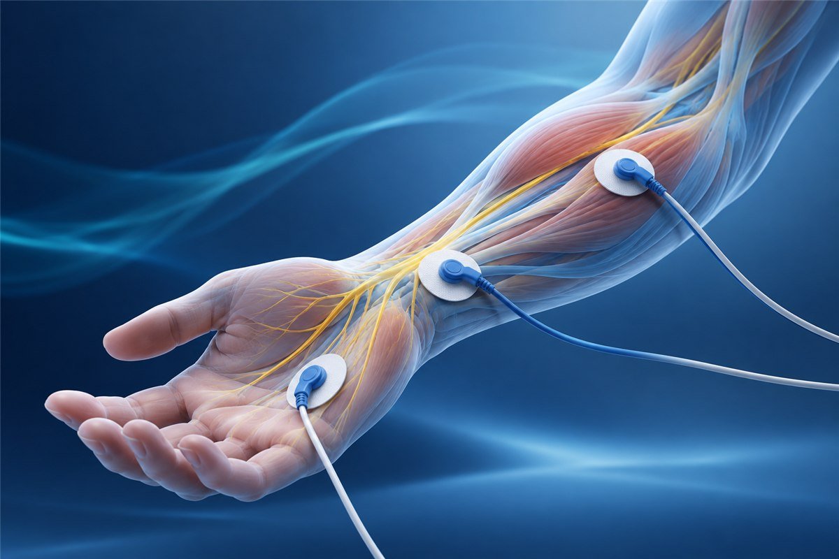 Illustration of NCS — Nerve Conduction Studies