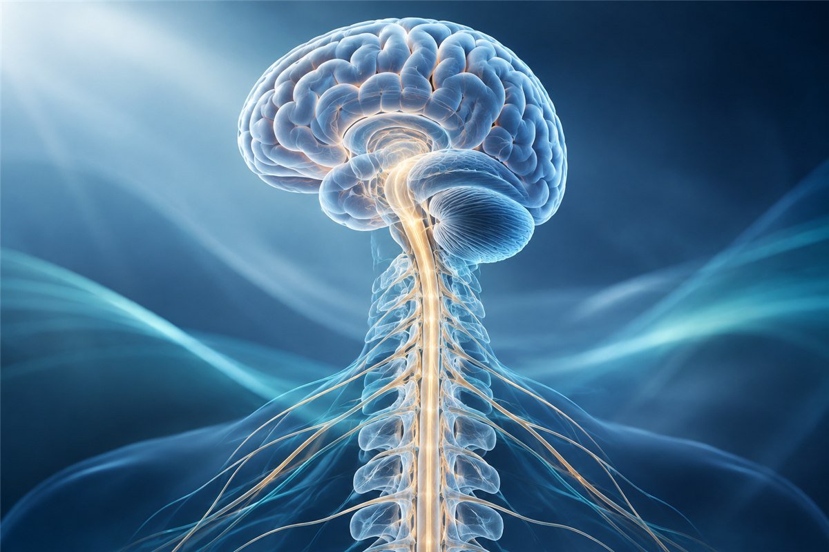 Brain and spinal cord illustration