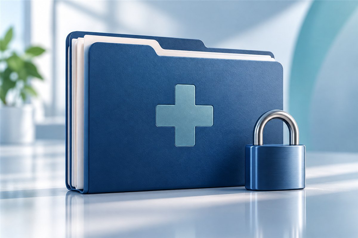 Confidential medical folder illustration
